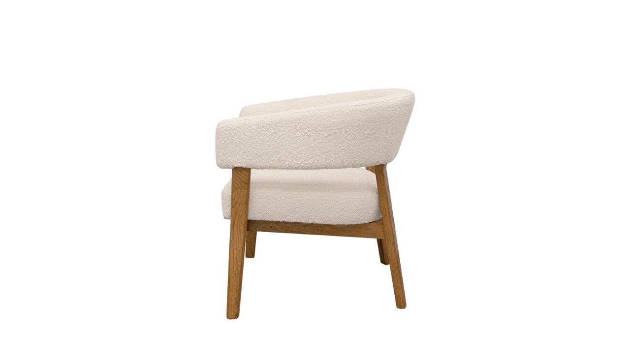 Tulsa Fabric Armchair - Cream Boucle