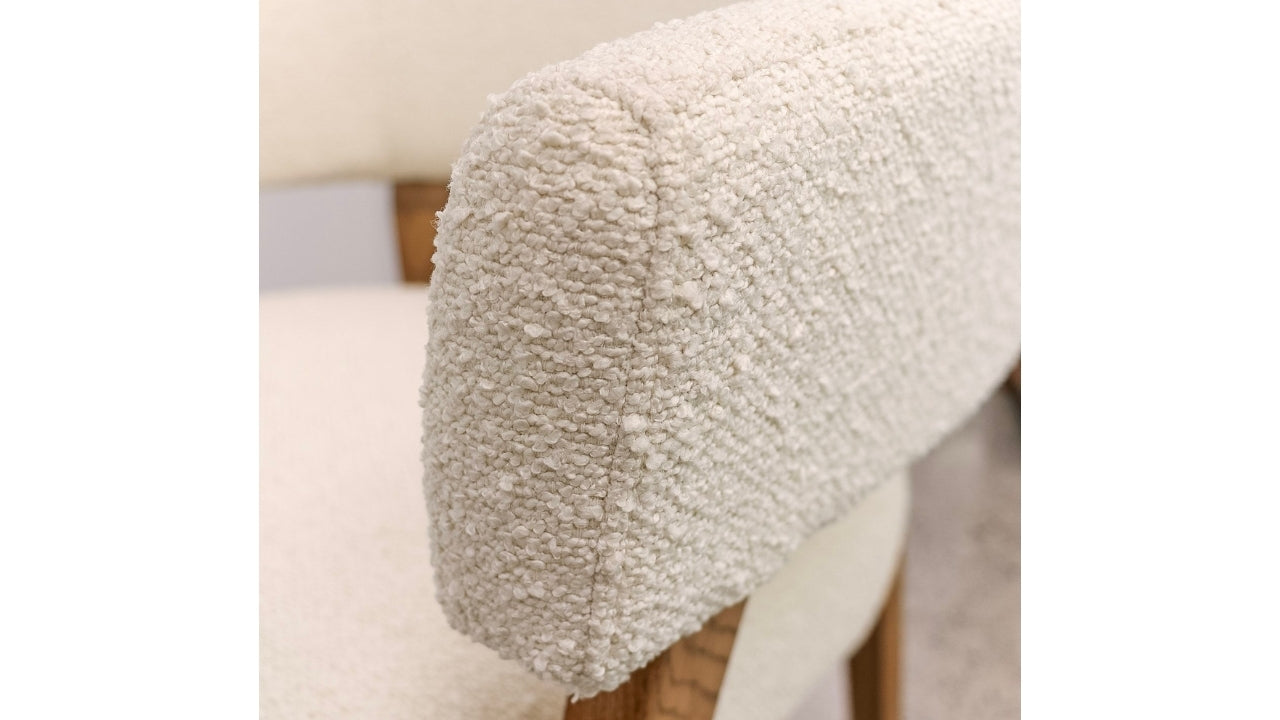 Tulsa Fabric Armchair - Cream Boucle