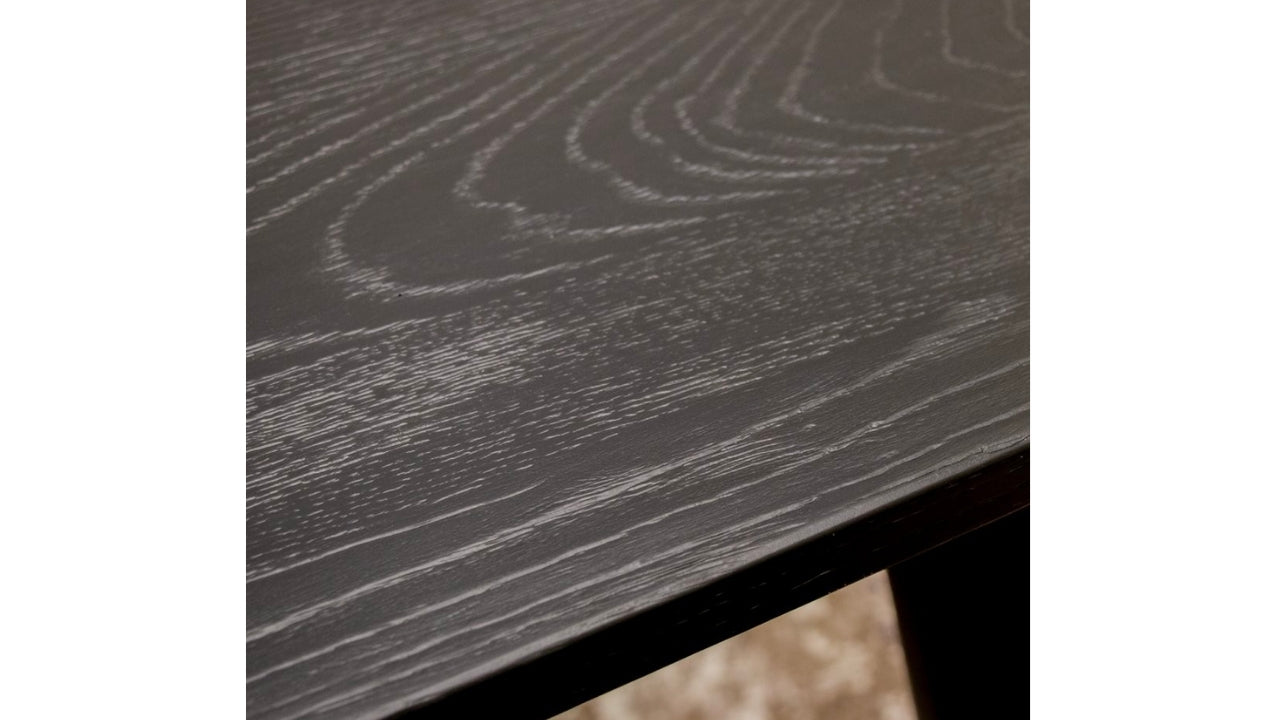 VAASA OAK DINING TABLE MATTE BLACK- 220CM