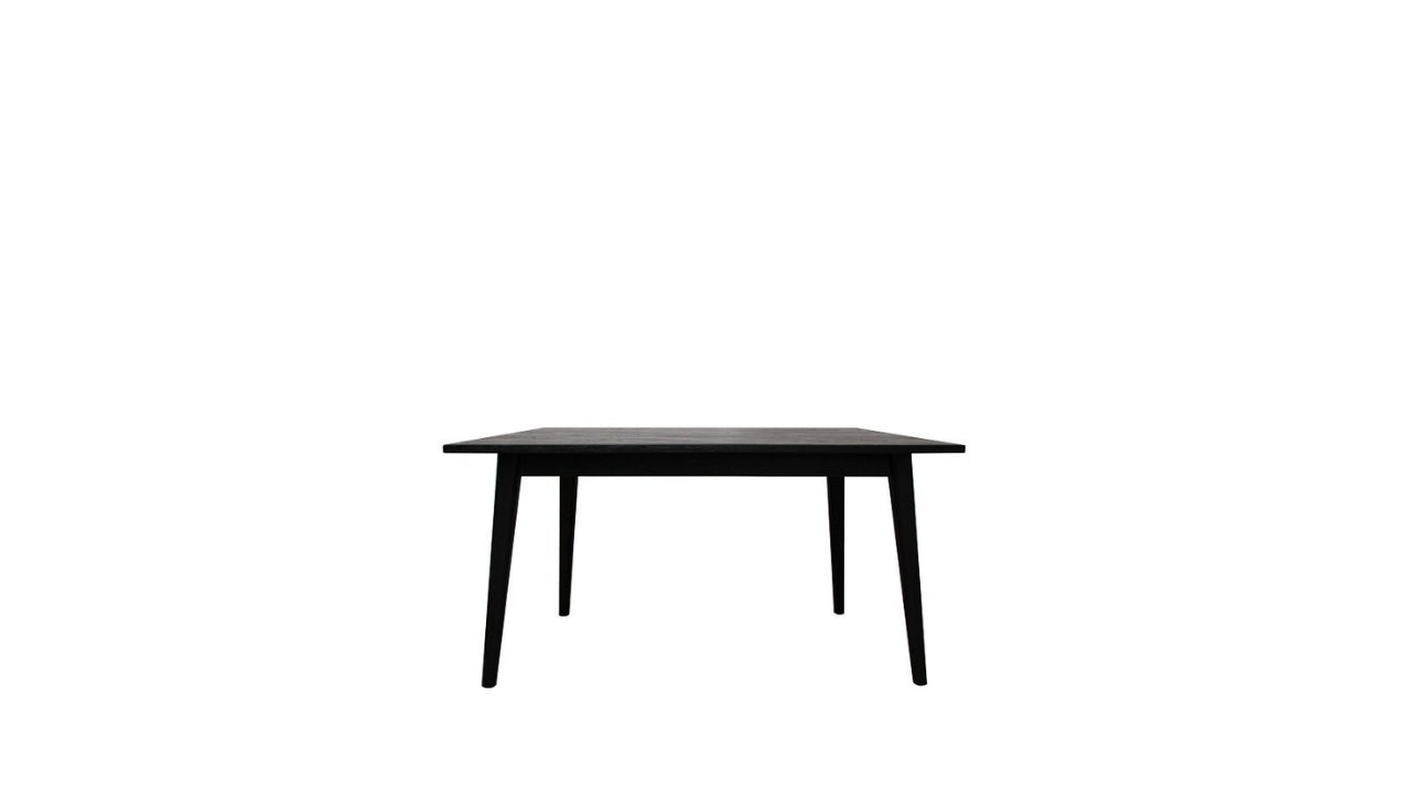 VAASA OAK DINING TABLE MATTE BLACK- 220CM