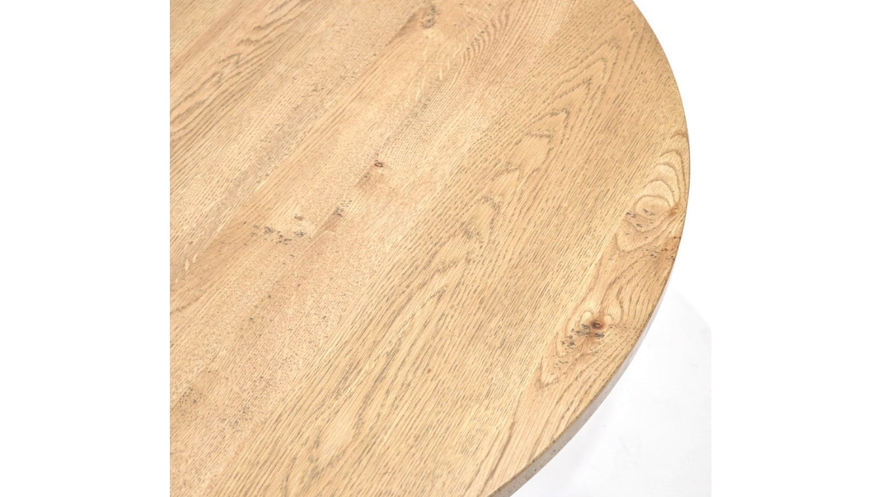 VAASA ROUND OAK DINING TABLE - 150CM
