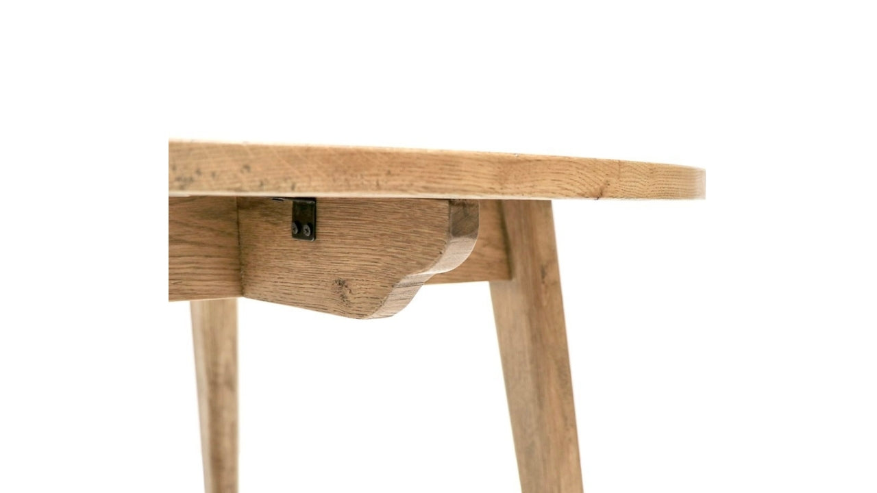 VAASA ROUND OAK DINING TABLE - 150CM