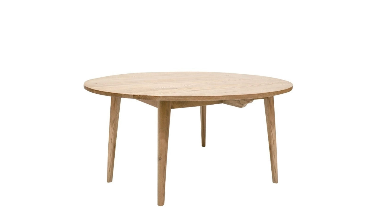 VAASA ROUND OAK DINING TABLE - 150CM