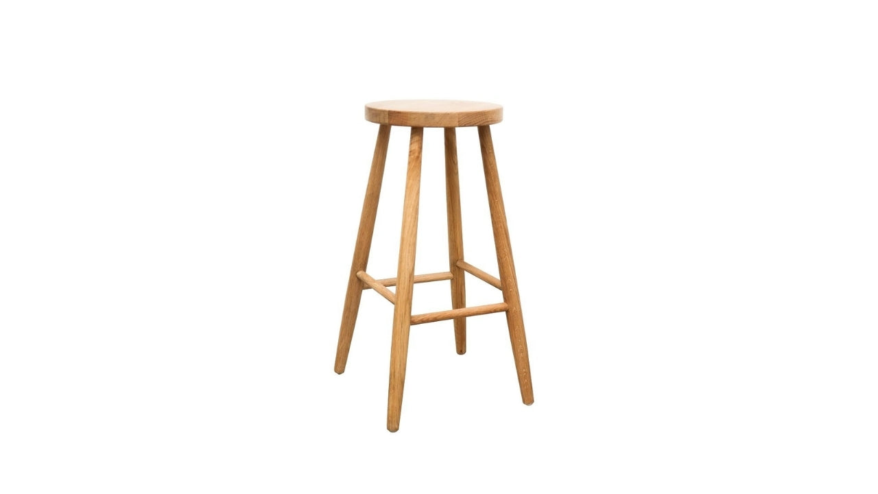 Vaasa Oak Barstool - 65cm, Natural