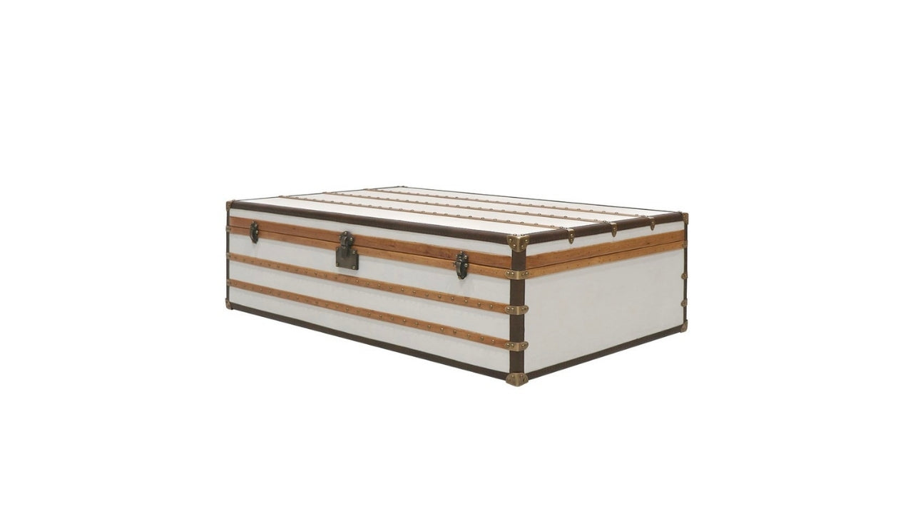 Voyager Trunk Coffee Table - Aged White