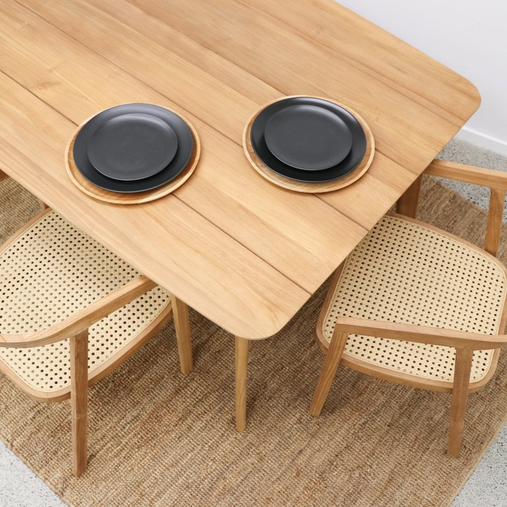 Rosetta Teak Outdoor Dining Table - 220CM