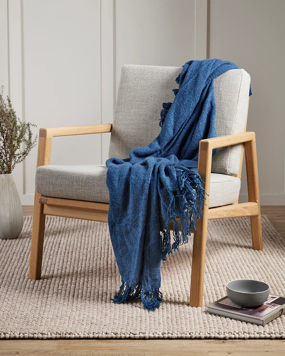 Ollo Serenade Throw- Ink Blue