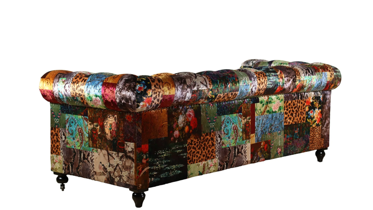 Cheetah Patchwork 3 Seater Sofa