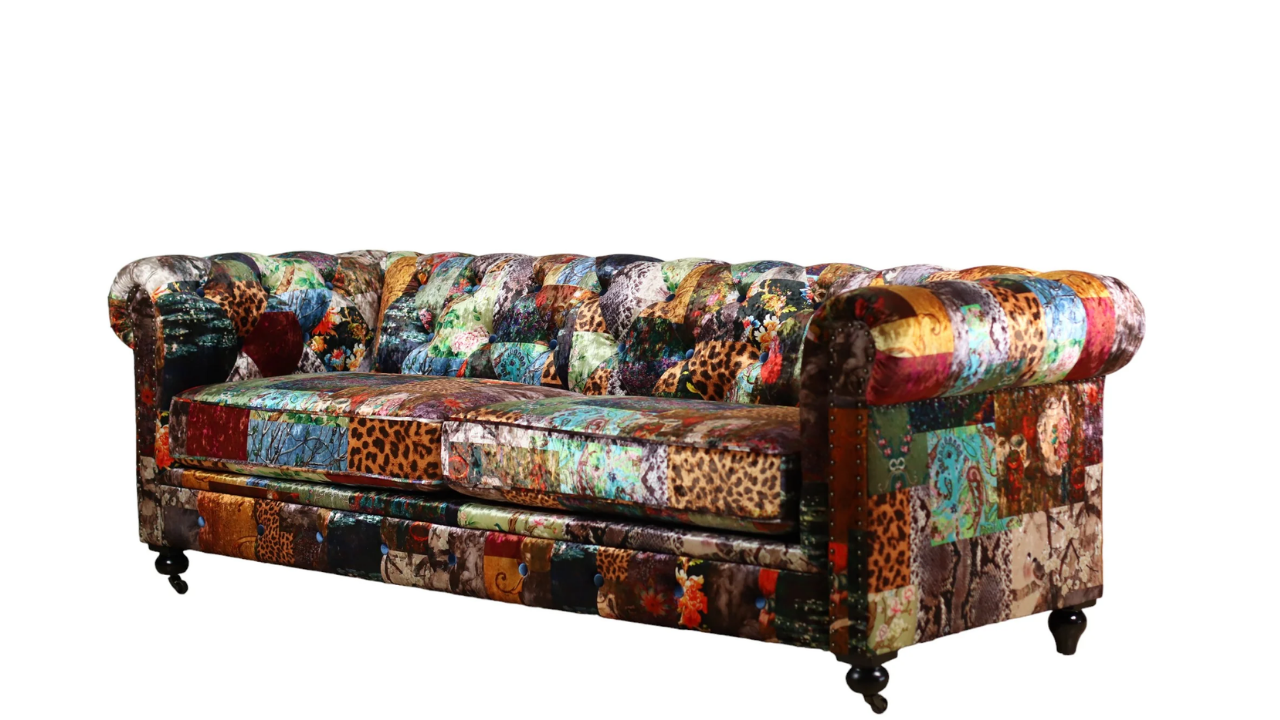 Cheetah Patchwork 3 Seater Sofa