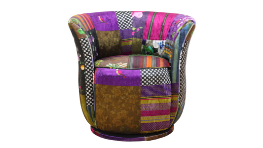 Mosaic Patchwork Tub Swivel Chair