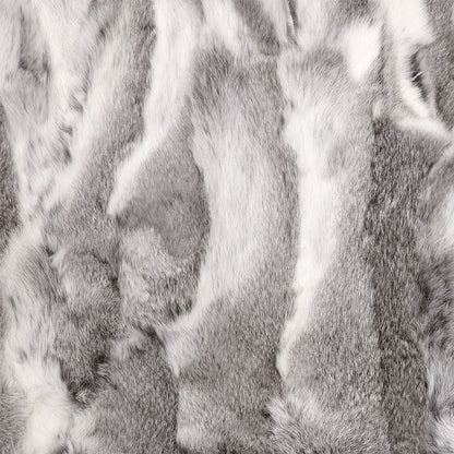 Arctic Rabbit Throw - Patched Grey