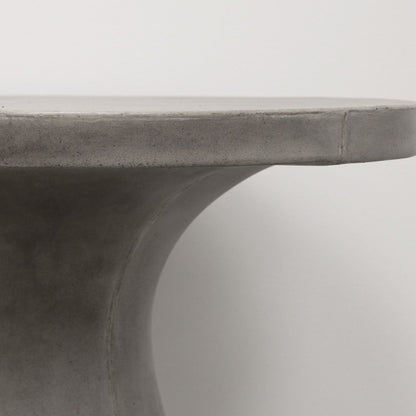 Corfu Concrete Pedestal Dining Table- Grey