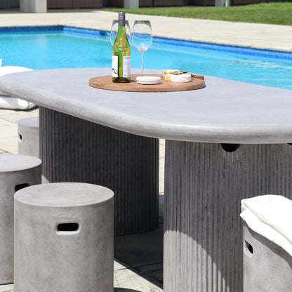Solona Outdoor Concrete Table Grey- 200cm