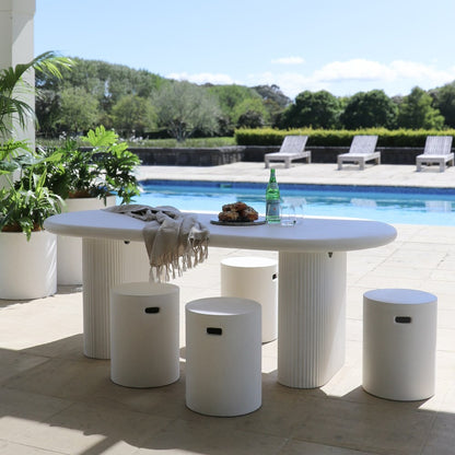 Solona Outdoor Concrete Table White- 200cm