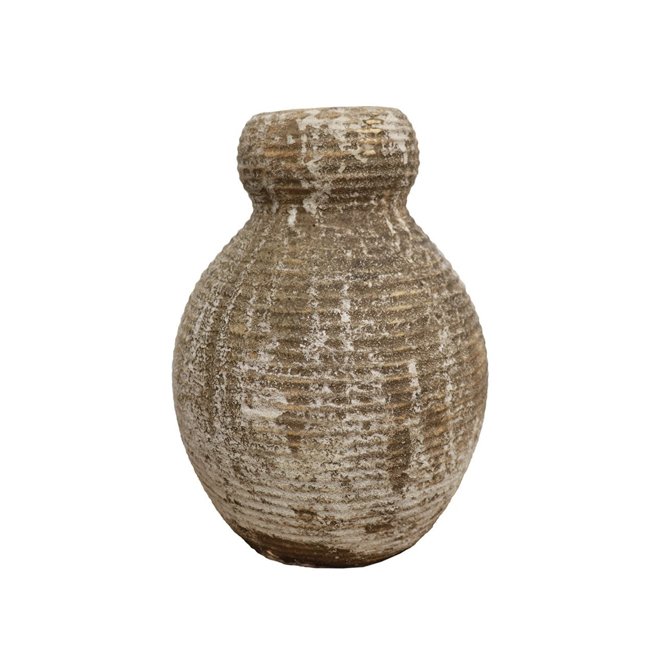 Earthenware Waisted Vessel - Aged Natural