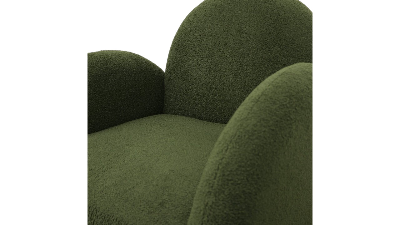 Snugg Swivel Armchair - Green Shearling