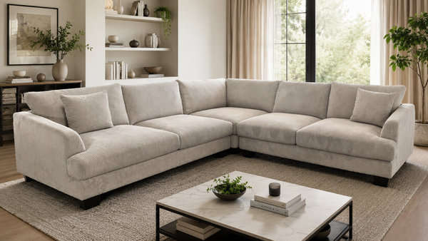 Arlo Plush Corner Sofa – Frost