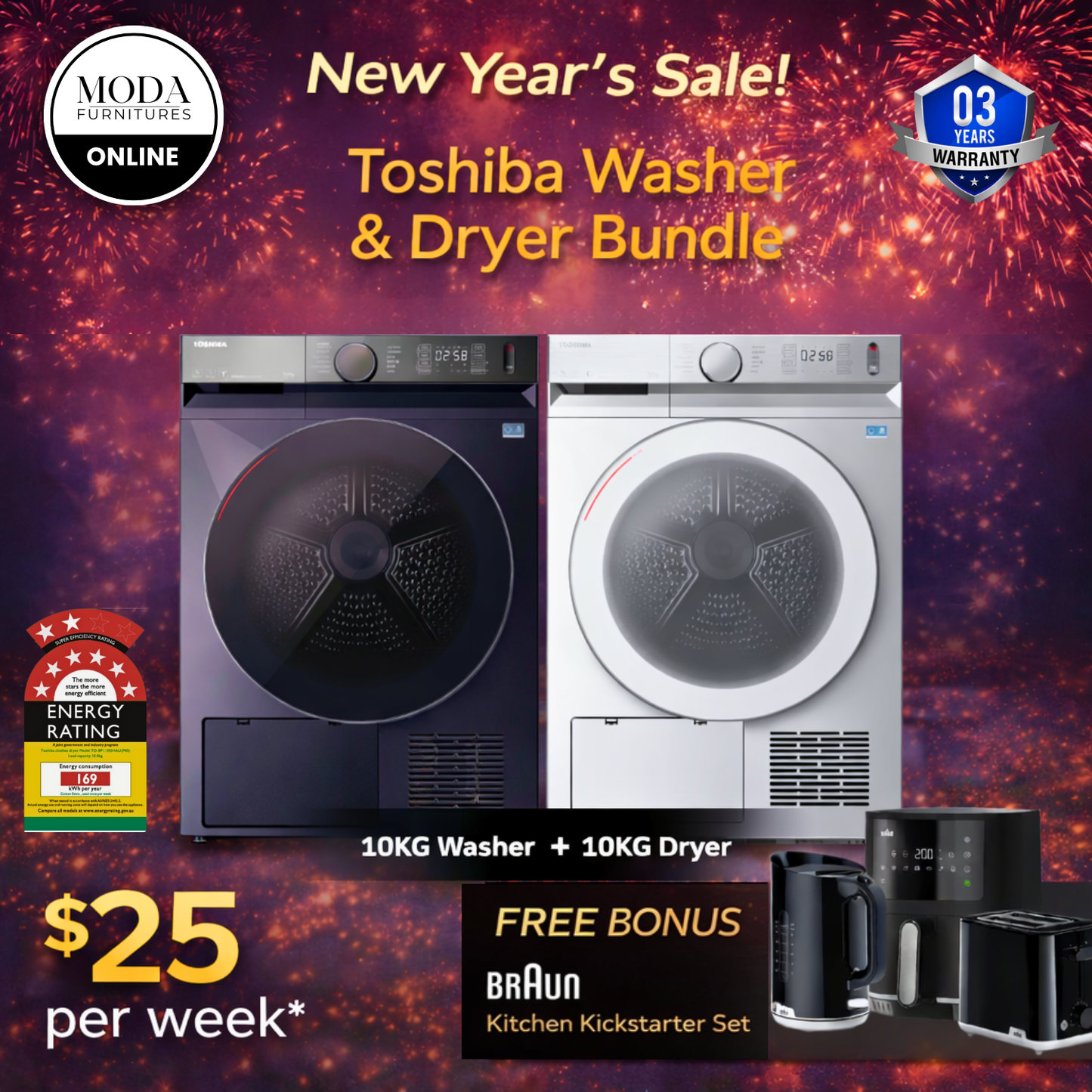 🎆🧺 New Year’s Sale – Toshiba Washer & Dryer Bundle 🧺🎆