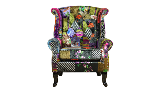 Mosaic Large Patchwork Wing Chair