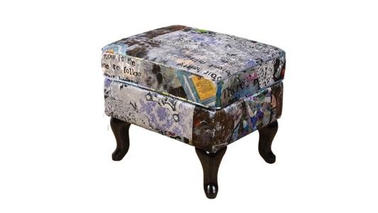 Tweet Patchwork Ottoman