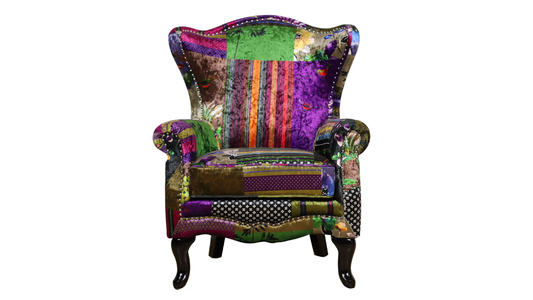 Mosaic Patchwork Wing Chair