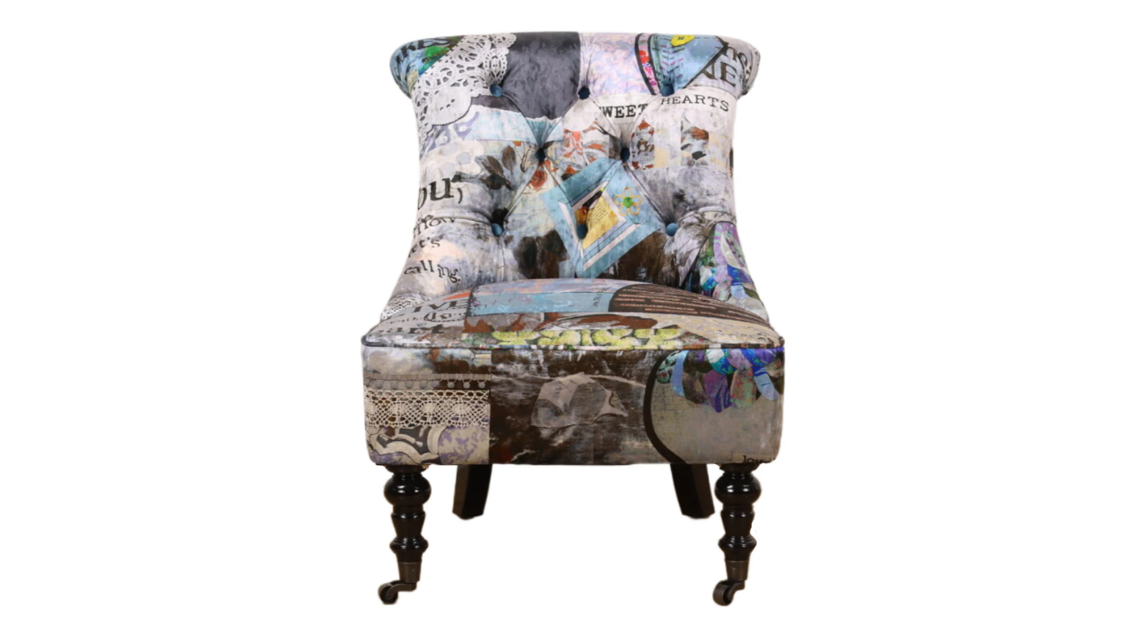 Tweet Patchwork Bedroom Chair