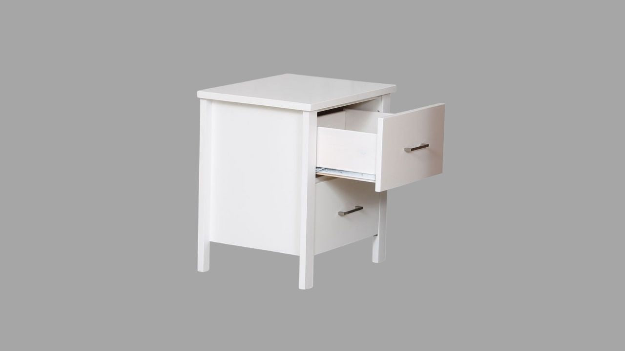Nordic Bedside 2 Drw (White)