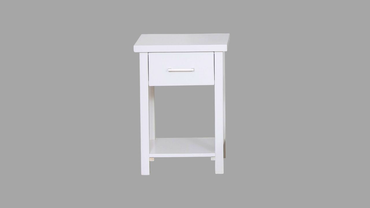Nordic Bedside 1 Drw (White)