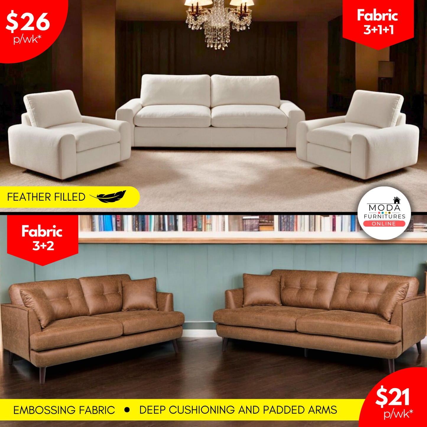 Fabric Lounge Suite Special Deal