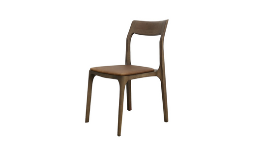 Cooper Stackable Dining Chair - Brown Leather