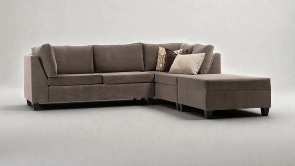 Reka Sectional with Ottomon (Mink)