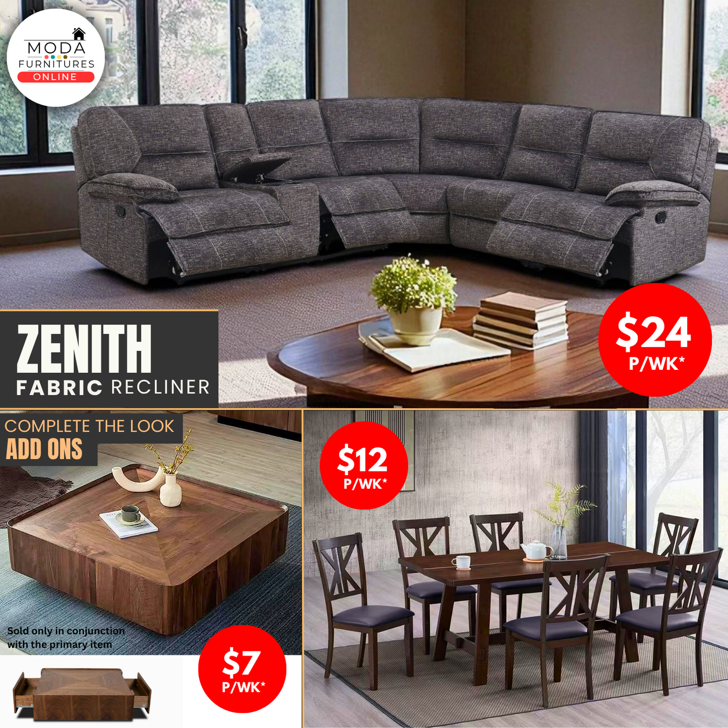 ✨ ZENITH RANGE – Lounge. Dine. Impress.