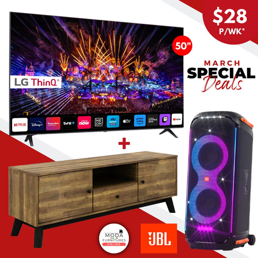 LG 50" TV Partybox Cabinet Special Combo