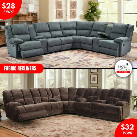 Fabric Corner Recliner Lounge Suite Special