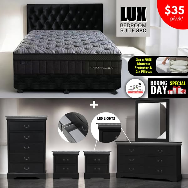 Lux Bedroom Suite 8pc