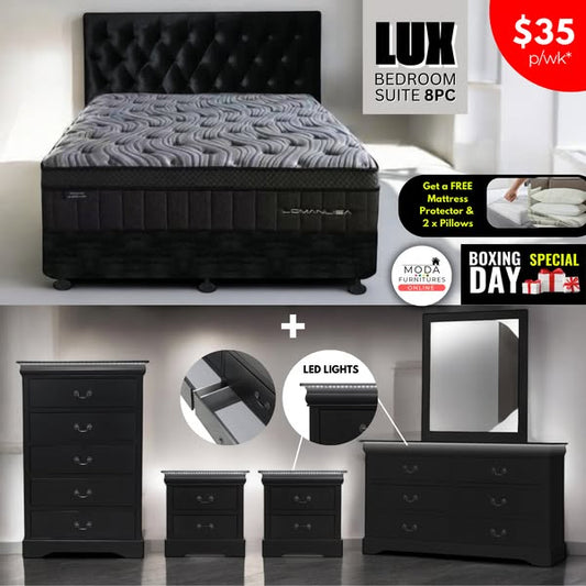 Lux Bedroom Suite 8pc