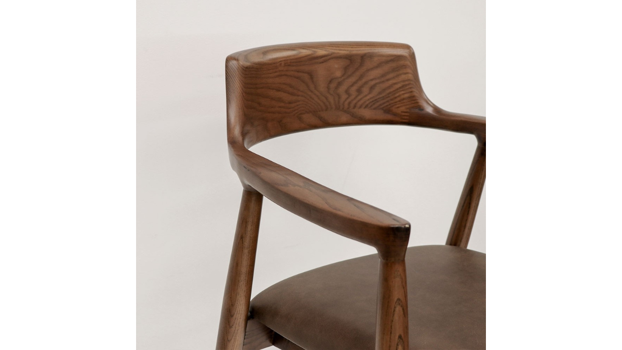 Ealing Dining Chair - Brown Leather