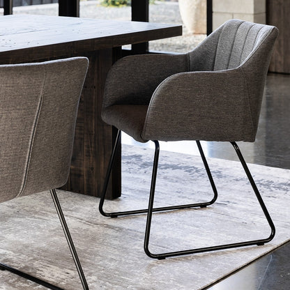 Folio Fabric Dining Chair - Charcoal