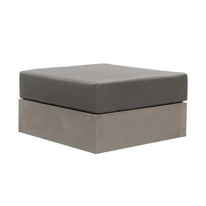 Cube Concrete Ottoman with Cushion