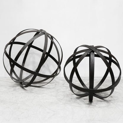 Sahar Iron Sphere Sculpture - 80cm