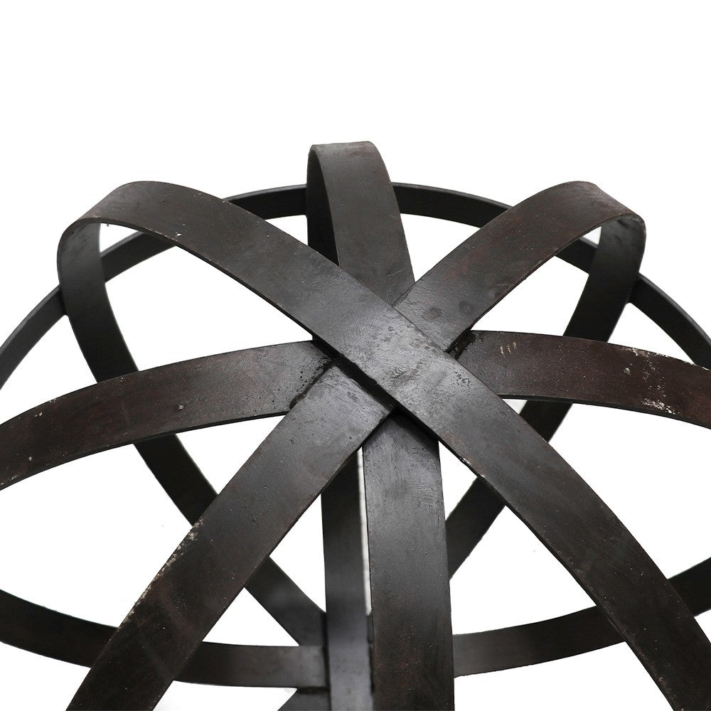 Sahar Iron Sphere Sculpture - 80cm