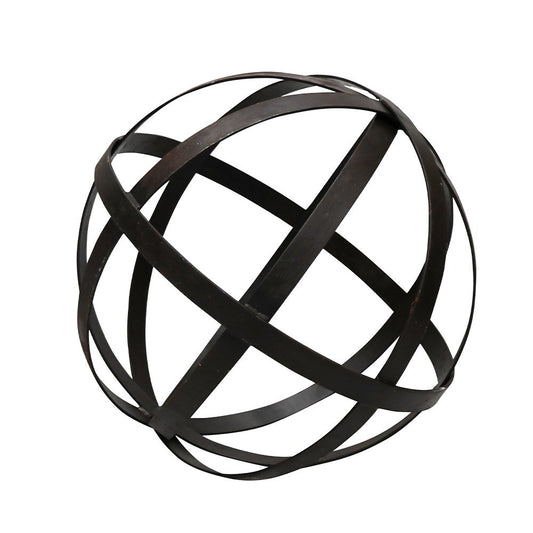 Sahar Iron Sphere Sculpture - 80cm