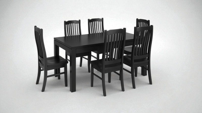 Brighton Dining Suite -  Black