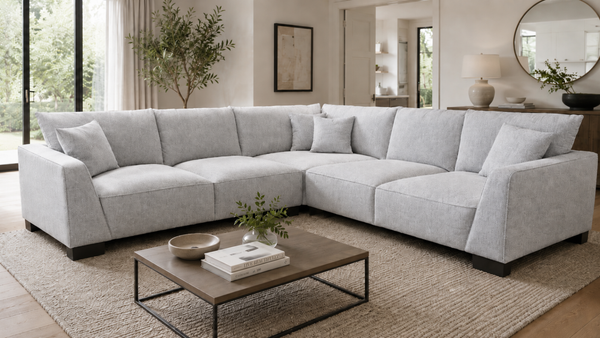 Milano Deep Corner Sofa – Light Grey