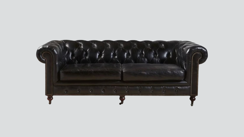 Hampton Court 3 Seater Belon Black