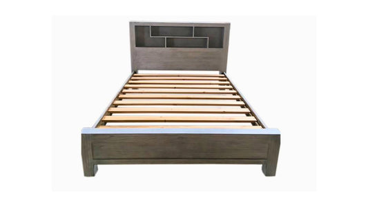 Boston Bedframe with Bookcase (Queen)