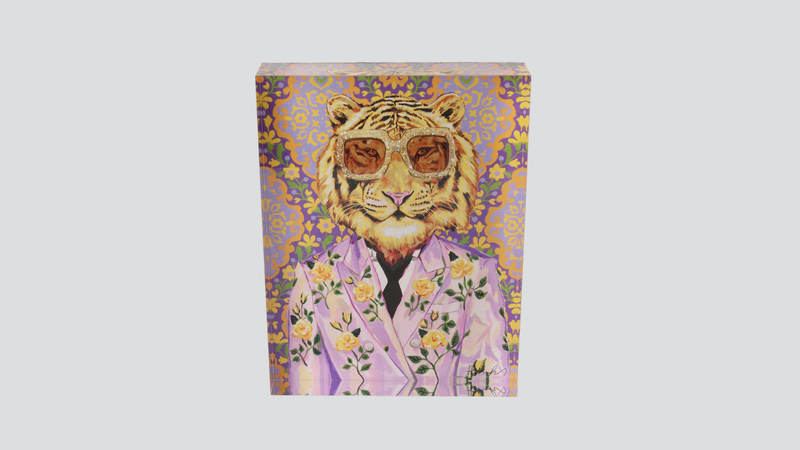 Art Acrylic Block Tiger