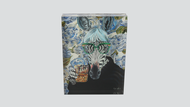 Art Acrylic Block Zebra