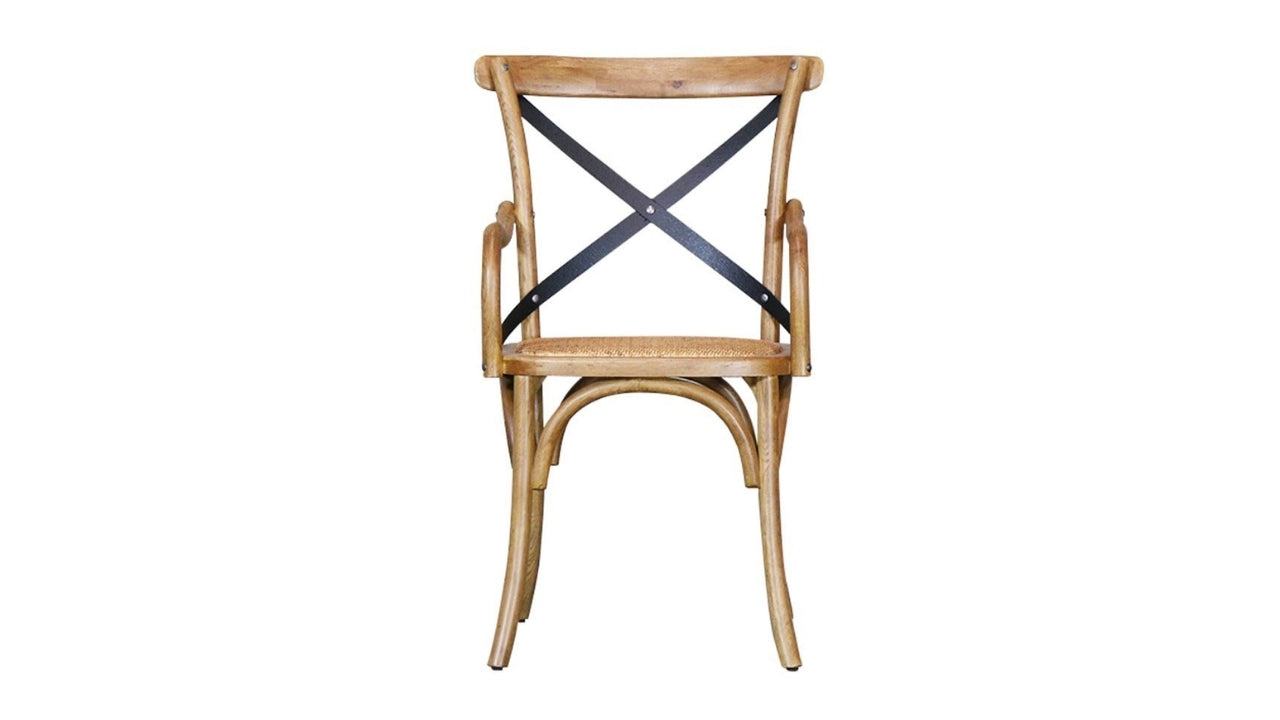 BENTWOOD CARVER DINING CHAIR - METAL CROSS
