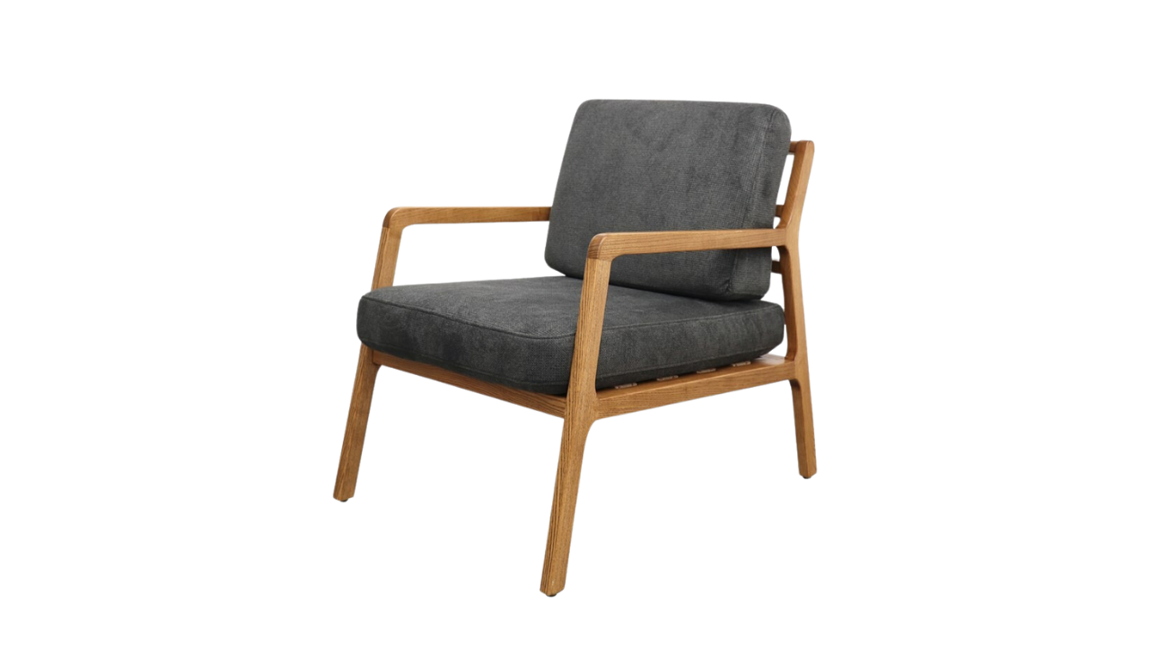 Baker Fabric Armchair - Charcoal